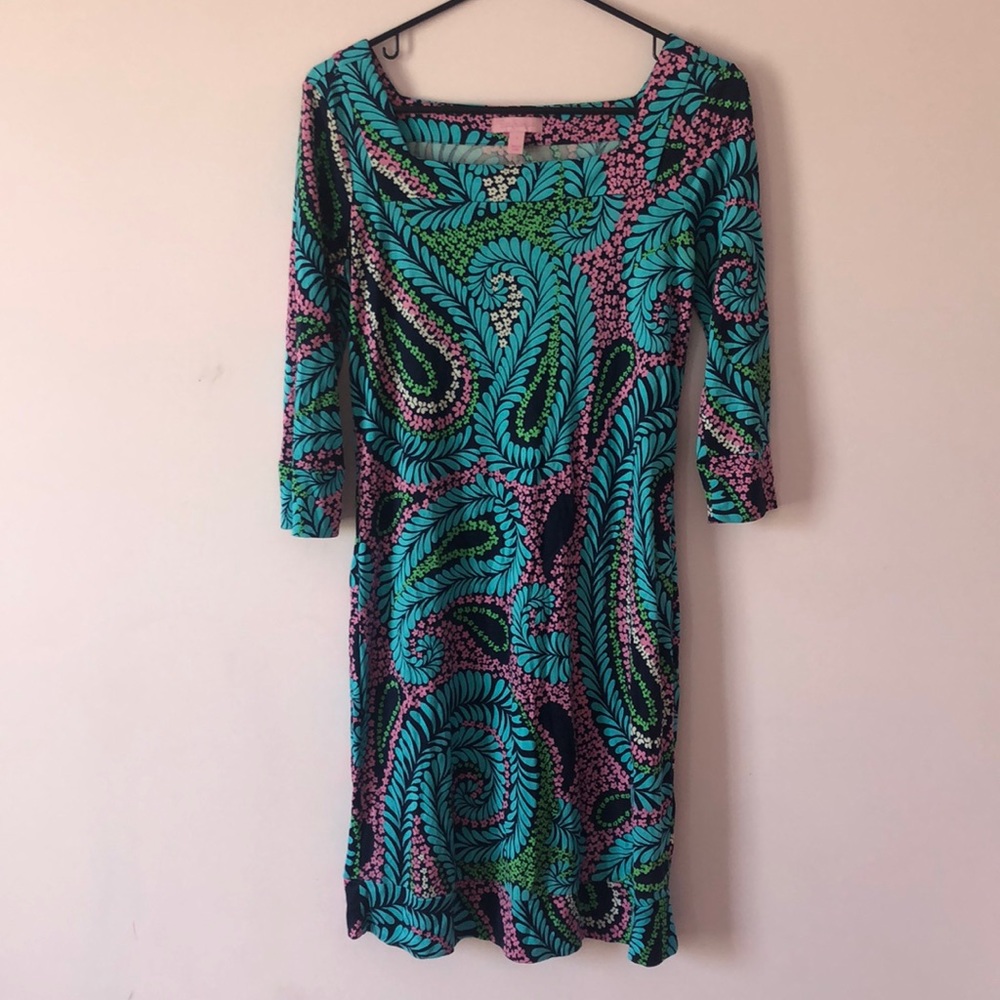 Lilly Pulitzer vintage dress. 3/4 length sleeve.